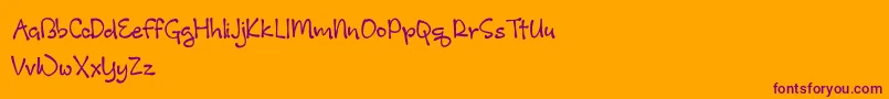 EnoughForMe Font – Purple Fonts on Orange Background