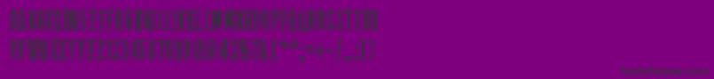 フォントThirteenthFloor – 紫の背景に黒い文字