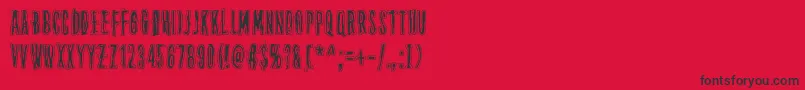 ThirteenthFloor Font – Black Fonts on Red Background