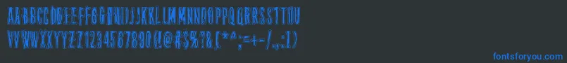 ThirteenthFloor Font – Blue Fonts on Black Background