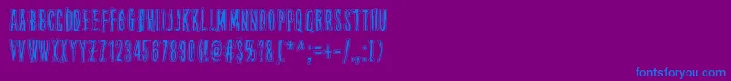 ThirteenthFloor Font – Blue Fonts on Purple Background