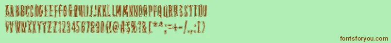 ThirteenthFloor Font – Brown Fonts on Green Background