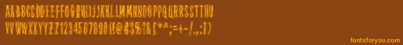 ThirteenthFloor Font – Orange Fonts on Brown Background