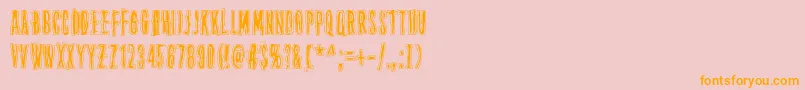 ThirteenthFloor Font – Orange Fonts on Pink Background