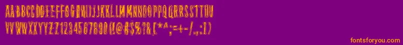 ThirteenthFloor Font – Orange Fonts on Purple Background