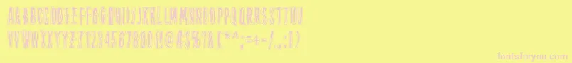 ThirteenthFloor Font – Pink Fonts on Yellow Background