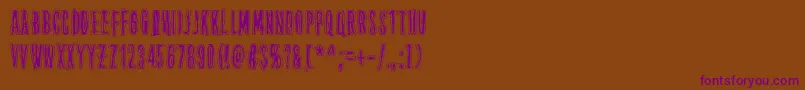 ThirteenthFloor Font – Purple Fonts on Brown Background