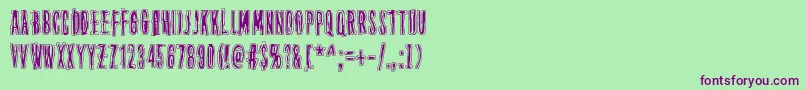 ThirteenthFloor Font – Purple Fonts on Green Background