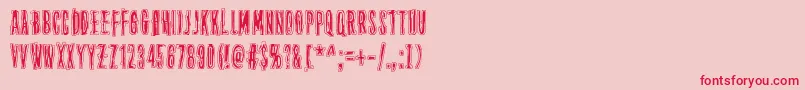 ThirteenthFloor Font – Red Fonts on Pink Background