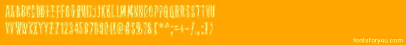 ThirteenthFloor Font – Yellow Fonts on Orange Background