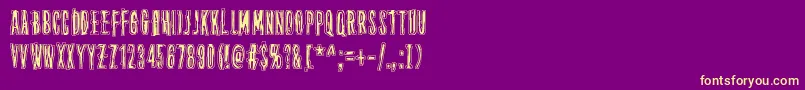 ThirteenthFloor Font – Yellow Fonts on Purple Background