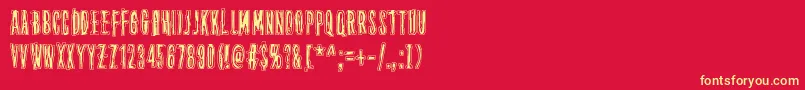 ThirteenthFloor Font – Yellow Fonts on Red Background