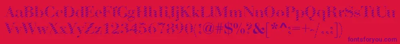 Lisätietoja AbctechBodoniStripe2-fontista AbctechBodoniStripe2-fontti – violetit fontit punaisella taustalla