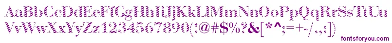 AbctechBodoniStripe2 Font – Purple Fonts on White Background