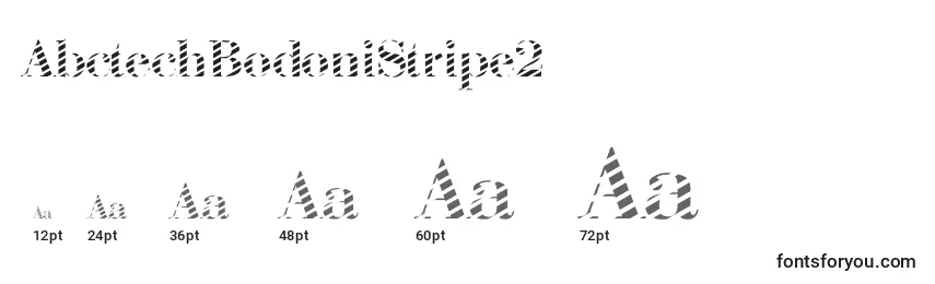 AbctechBodoniStripe2 Font Sizes