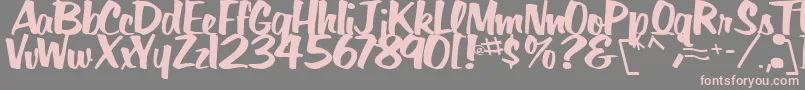 BigSkyRegularTtstd Font – Pink Fonts on Gray Background