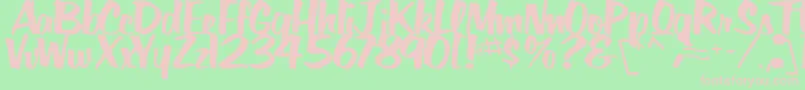 BigSkyRegularTtstd Font – Pink Fonts on Green Background