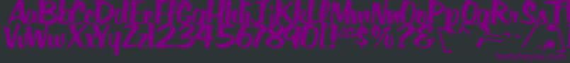 BigSkyRegularTtstd Font – Purple Fonts on Black Background
