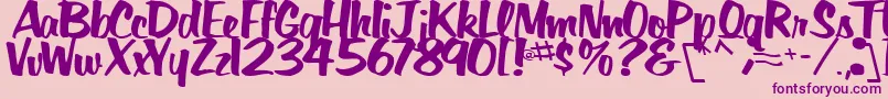 BigSkyRegularTtstd Font – Purple Fonts on Pink Background