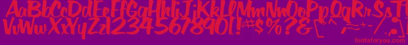 BigSkyRegularTtstd Font – Red Fonts on Purple Background