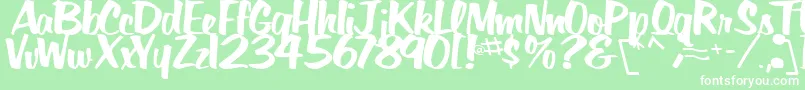 BigSkyRegularTtstd Font – White Fonts on Green Background