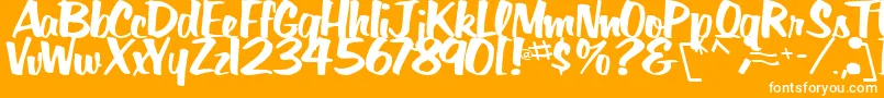 BigSkyRegularTtstd Font – White Fonts on Orange Background