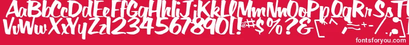 BigSkyRegularTtstd Font – White Fonts on Red Background