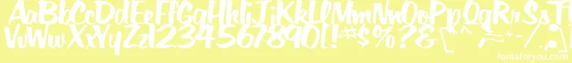 BigSkyRegularTtstd Font – White Fonts on Yellow Background