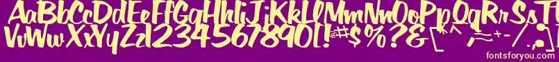 BigSkyRegularTtstd Font – Yellow Fonts on Purple Background