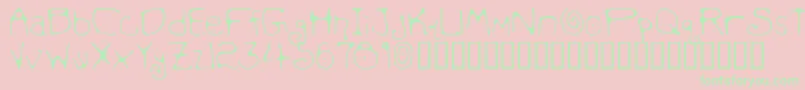 MondoMessoFonto2 Font – Green Fonts on Pink Background