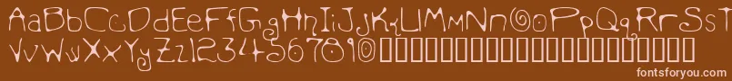 MondoMessoFonto2 Font – Pink Fonts on Brown Background