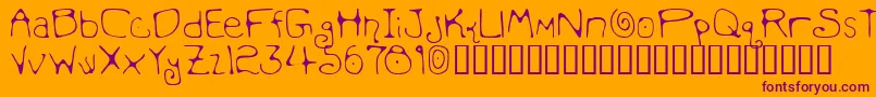 MondoMessoFonto2 Font – Purple Fonts on Orange Background
