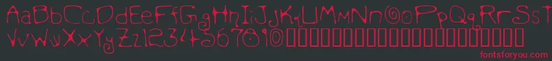 MondoMessoFonto2 Font – Red Fonts on Black Background