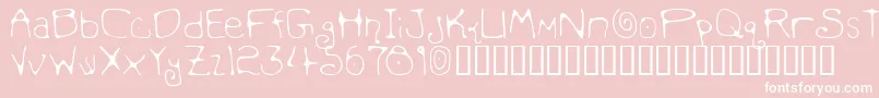 MondoMessoFonto2 Font – White Fonts on Pink Background