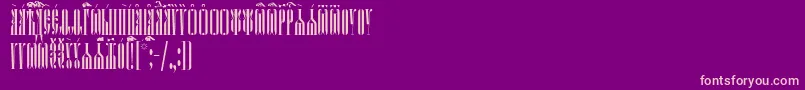 KathismaUcs Font – Pink Fonts on Purple Background