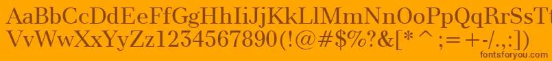 Modern880Bt Font – Brown Fonts on Orange Background