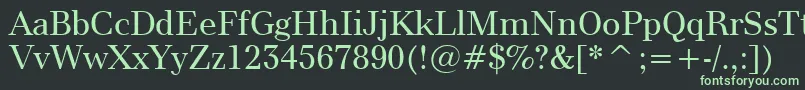 Modern880Bt Font – Green Fonts on Black Background