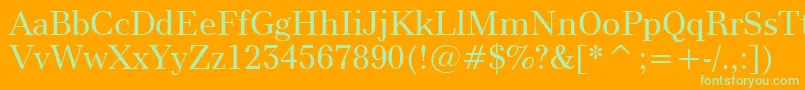 Modern880Bt Font – Green Fonts on Orange Background