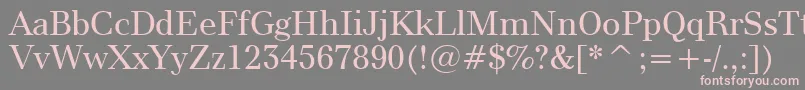 Modern880Bt Font – Pink Fonts on Gray Background