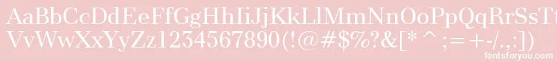 Modern880Bt Font – White Fonts on Pink Background
