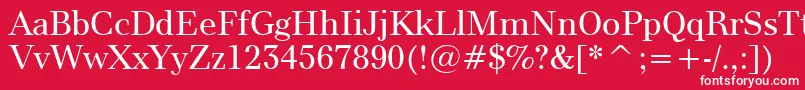 Modern880Bt Font – White Fonts on Red Background