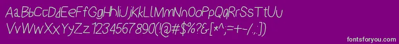 Polanstronkita Font – Green Fonts on Purple Background