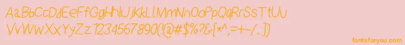 Polanstronkita Font – Orange Fonts on Pink Background