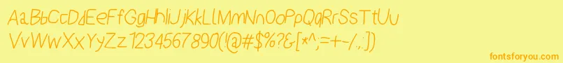 Polanstronkita Font – Orange Fonts on Yellow Background