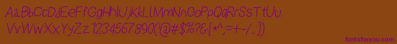 Polanstronkita Font – Purple Fonts on Brown Background