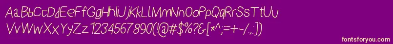 Polanstronkita Font – Yellow Fonts on Purple Background