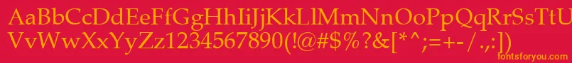 ZapfCalligraphic801Swa Font – Orange Fonts on Red Background