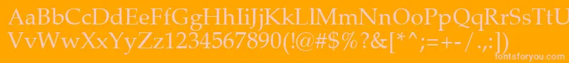 ZapfCalligraphic801Swa Font – Pink Fonts on Orange Background