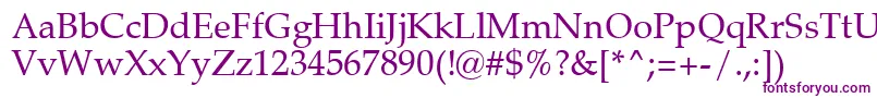 ZapfCalligraphic801Swa-fontti – violetit fontit valkoisella taustalla