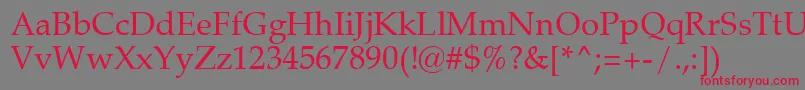 ZapfCalligraphic801Swa Font – Red Fonts on Gray Background
